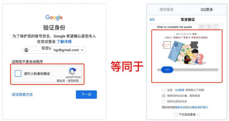 进行人机身份验证
