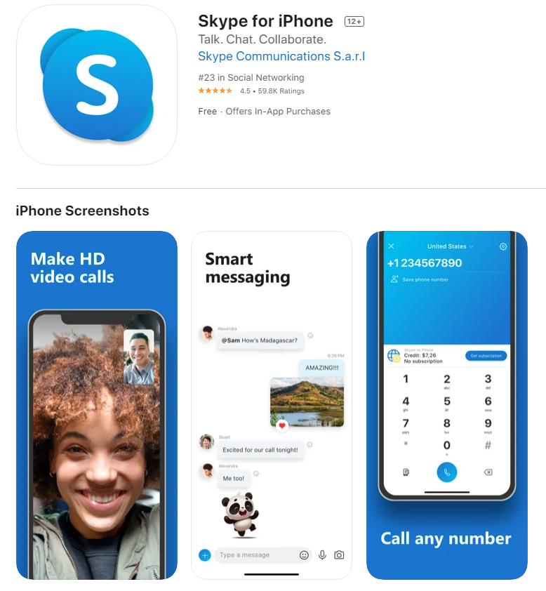 skype for iphone