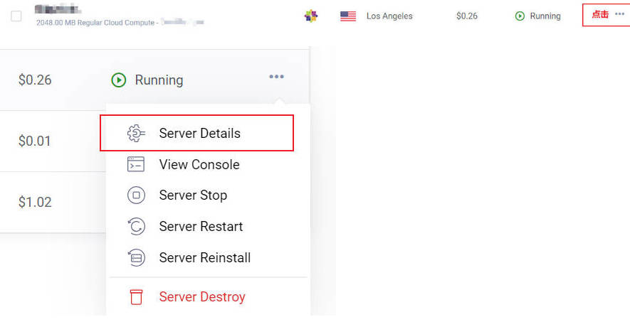 server details
