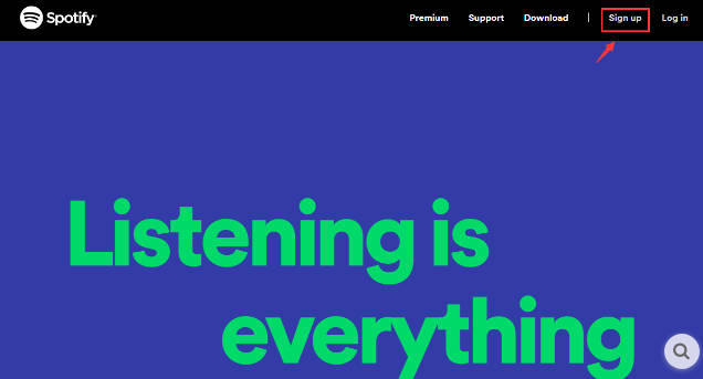 注册spotify