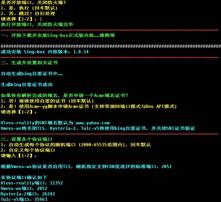 输入1安装